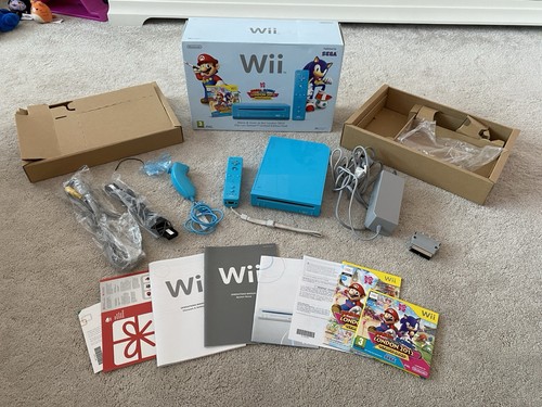 Nintendo wii box blue - box,